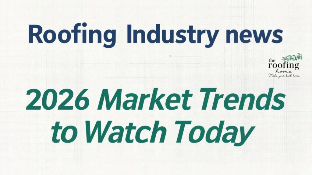 Roofing industry news 2026 Market Trends to Watch Today